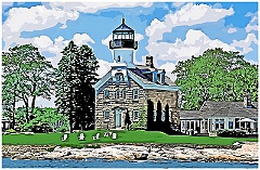 Morgan Point Light -Digi Paint3